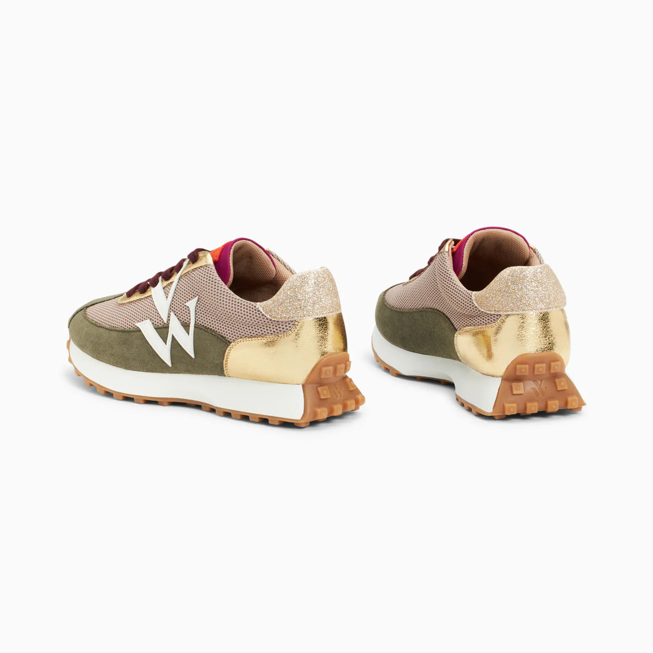 Basket Faustine - Vanessa WU - Monogramme beige et kaki