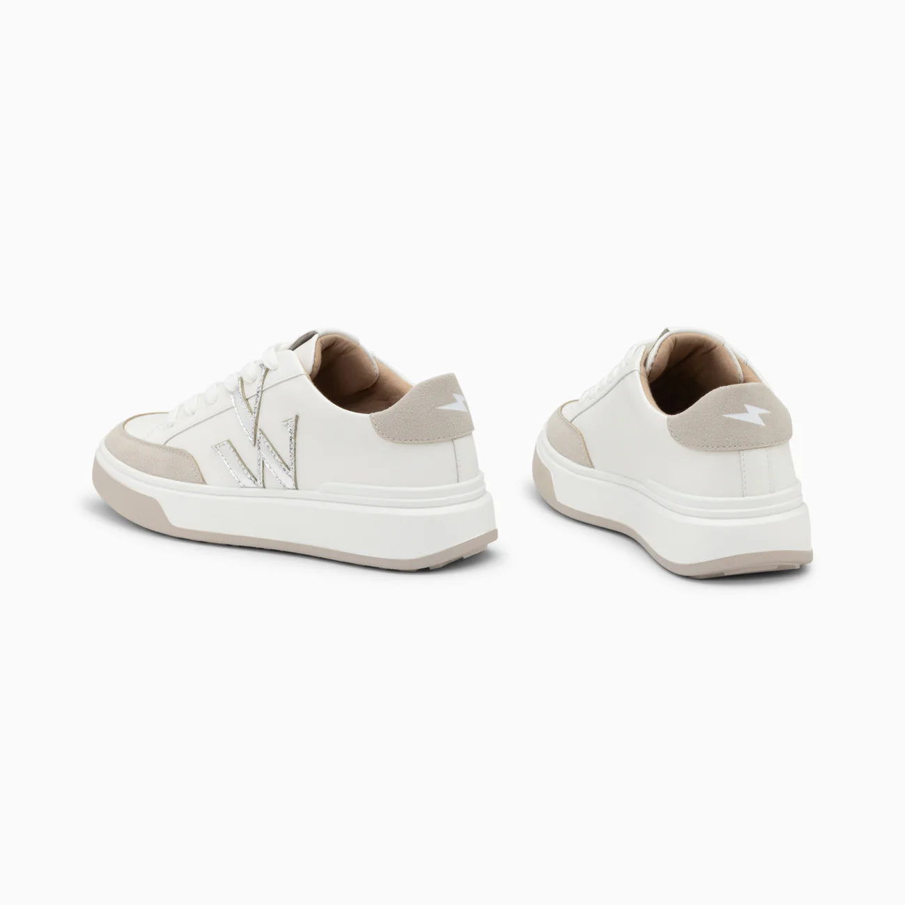 Baskets à lacets Candice -Vanessa WU- blanc et gris