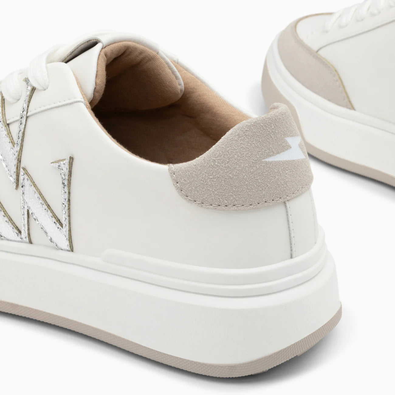 Baskets à lacets Candice -Vanessa WU- blanc et gris