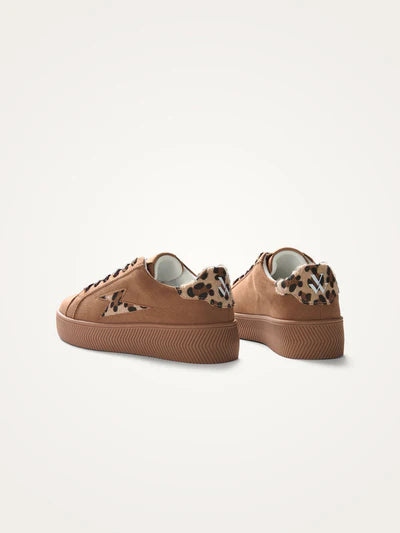 Basket Elea- VANESSA WU camel et léopard
