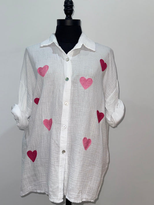 Chemise cœur -Exclu web