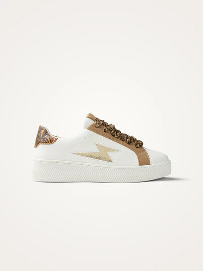 Basket MILIE -VANESSA WU blanc et camel